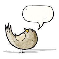 cartoon bird singing N12