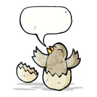 cartoon bird singing N13