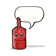 ketchup with face cartoon bottle