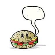 talking burger cartoon