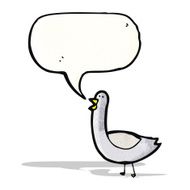 cartoon pigeon with speech bubble N3