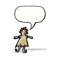 child's drawing of a rag doll