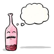 red wine bottle with speech bubble N2