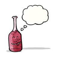 red wine bottle with speech bubble N3