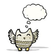 cartoon owl with thought bubble N77