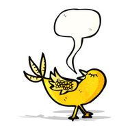 cartoon singing bird N10