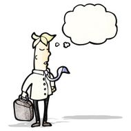 cartoon office man N13