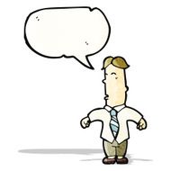 cartoon boring office man N2
