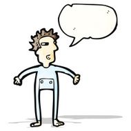 cartoon man wearing long underwear