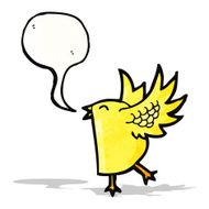 cartoon singing bird N13