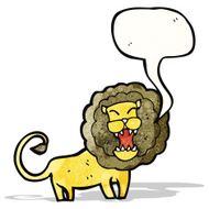 cartoon roaring lion N4