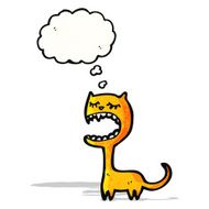 cartoon cat with thought bubble N94
