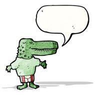 cartoon talking crocodile
