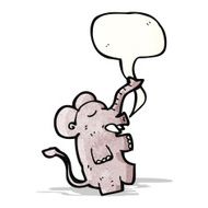 cartoon elephant with speech bubble N7