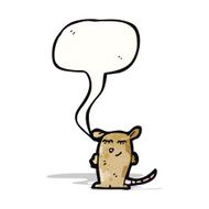 cartoon mouse with speech bubble N21
