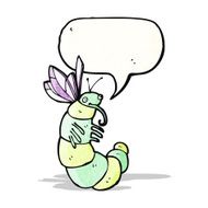 cartoon funny fat butterfly