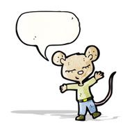 cartoon mouse with speech bubble N22