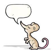 cartoon mouse with speech bubble N23