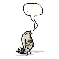 cartoon singing bird N14