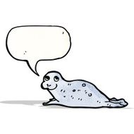 cartoon seal pup