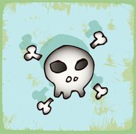 halloween cartoon skull