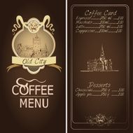 Restaurant old city menu template N2