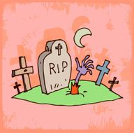 halloween cartoon grave N5