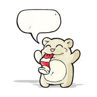 cartoon teddy bear with sock N3
