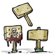 cartoon signposts