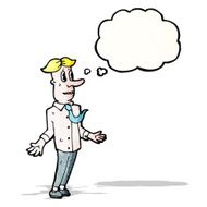 Cartoon Man Shrugging Shoulders N24
