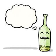 cartoon wine bottle N23