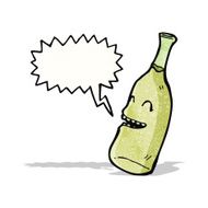 happy wine bottle cartoon character N2