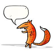 cartoon fox with speech bubble N22