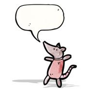 cartoon mouse with speech bubble N24