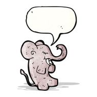 cartoon elephant with speech bubble N8