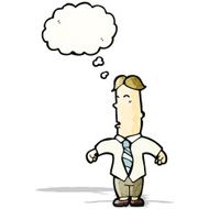 cartoon boring office man N3