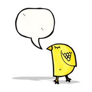 cartoon yellow bird N18