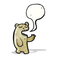 funny bear with speech bubble
