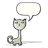 cartoon cat with speech bubble N86
