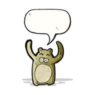 funny bear with speech bubble N2