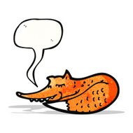 Sleeping Fox Cartoon N2