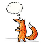 cartoon yawning fox