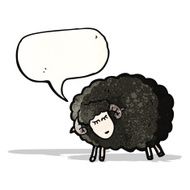 cartoon black sheep N9