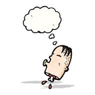 gross severed head cartoon N19