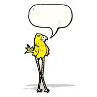 cartoon long legged bird