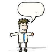 cartoon man with speech bubble N31