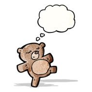 cute cartoon teddy bear with thought bubble N19