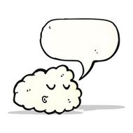 cartoon cloud with speech bubble N39