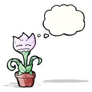 flower with thought bubble