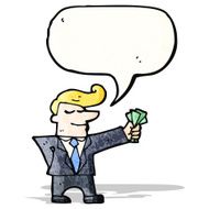 businessman with cash in hand